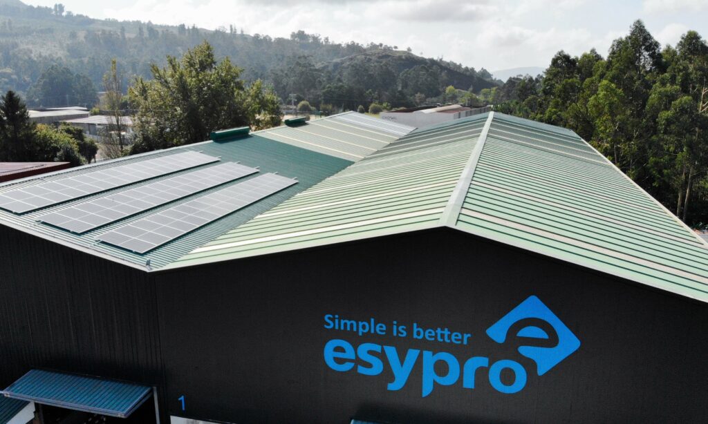 Esypro Building with Photovoltaic Panels.